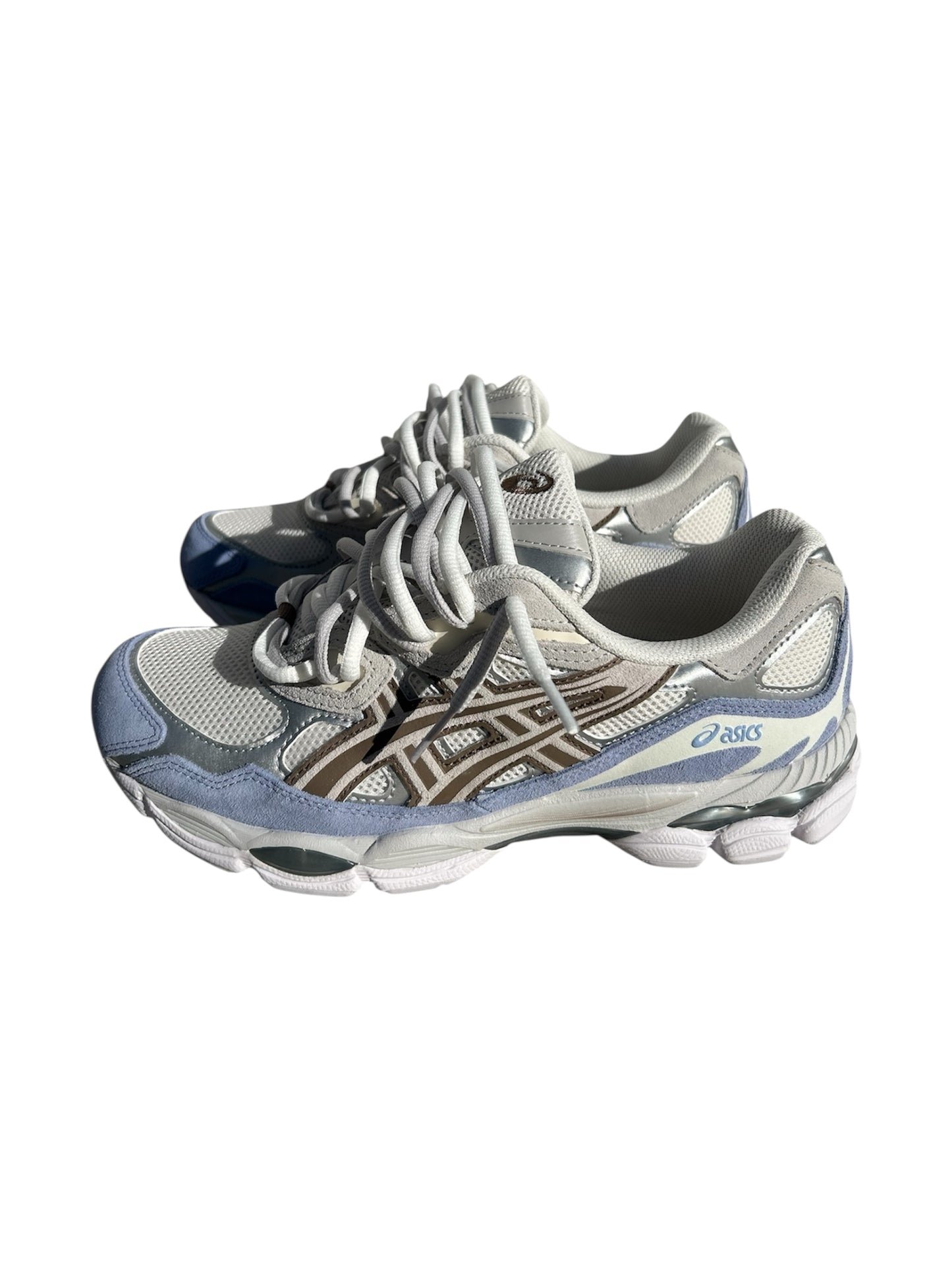 ASICS GEL NYC CREME/ CLOUD GREY BLUE X DOUBLE LACES