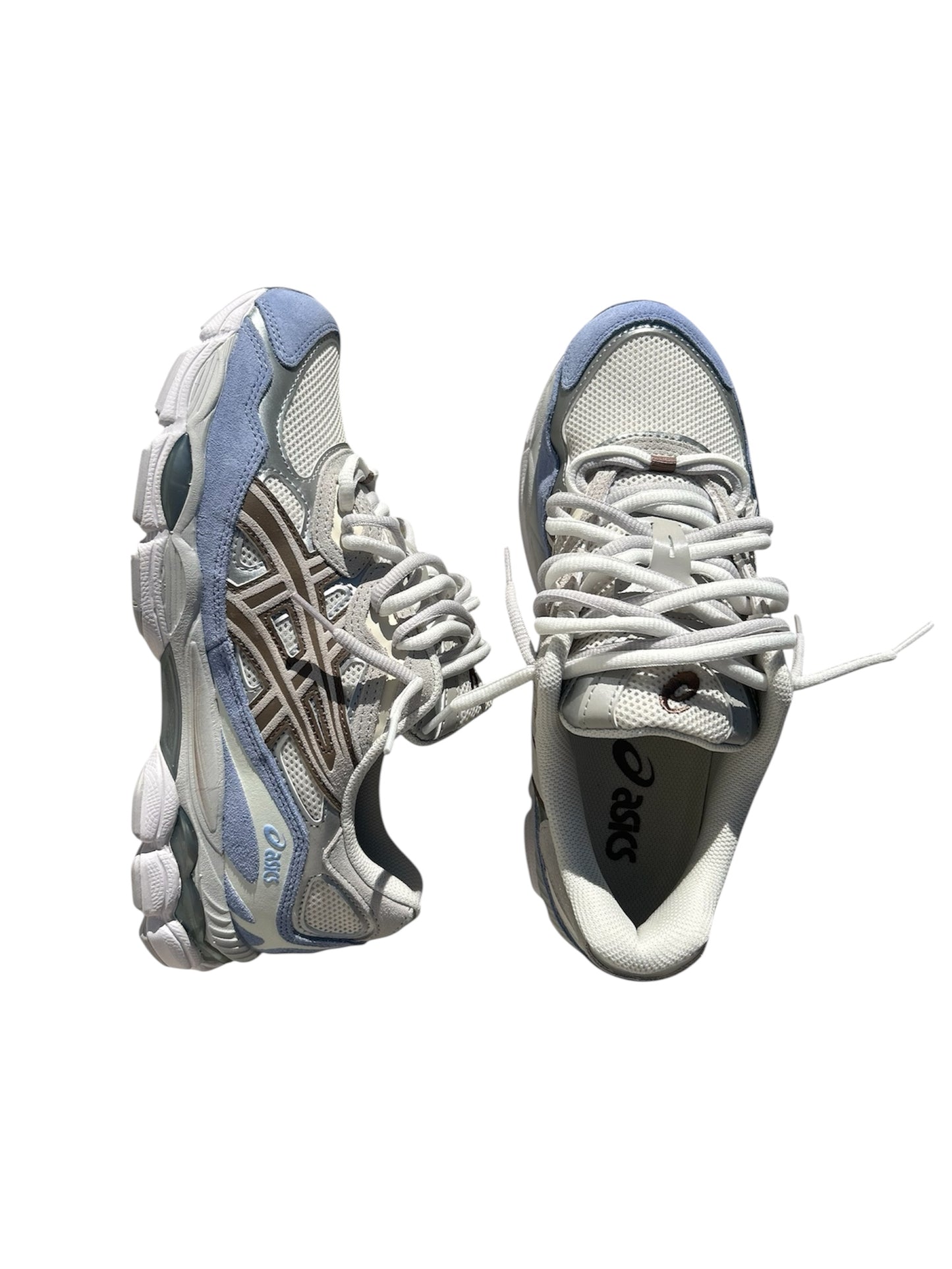 ASICS GEL NYC CREME/ CLOUD GREY BLUE X DOUBLE LACES