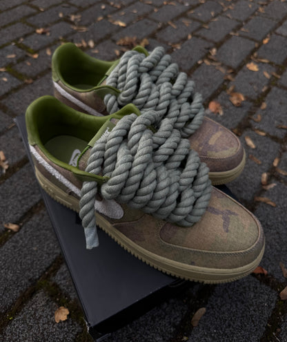 NIKE AIRFORCE CAMO ASPARAGUS X ROPE LACES